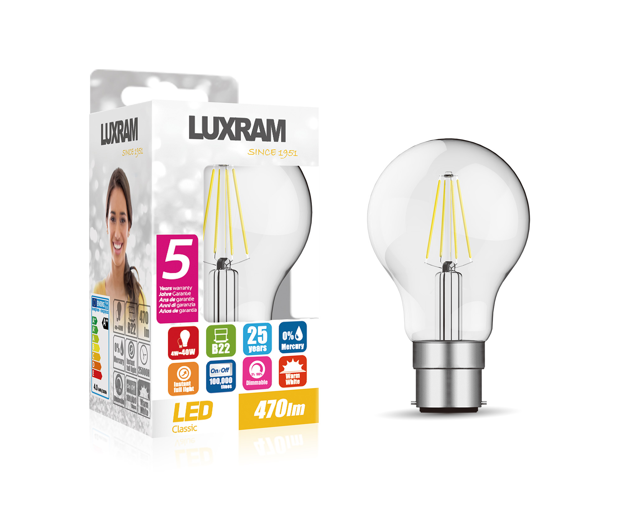 Value Classic LED Lamps Luxram GLS